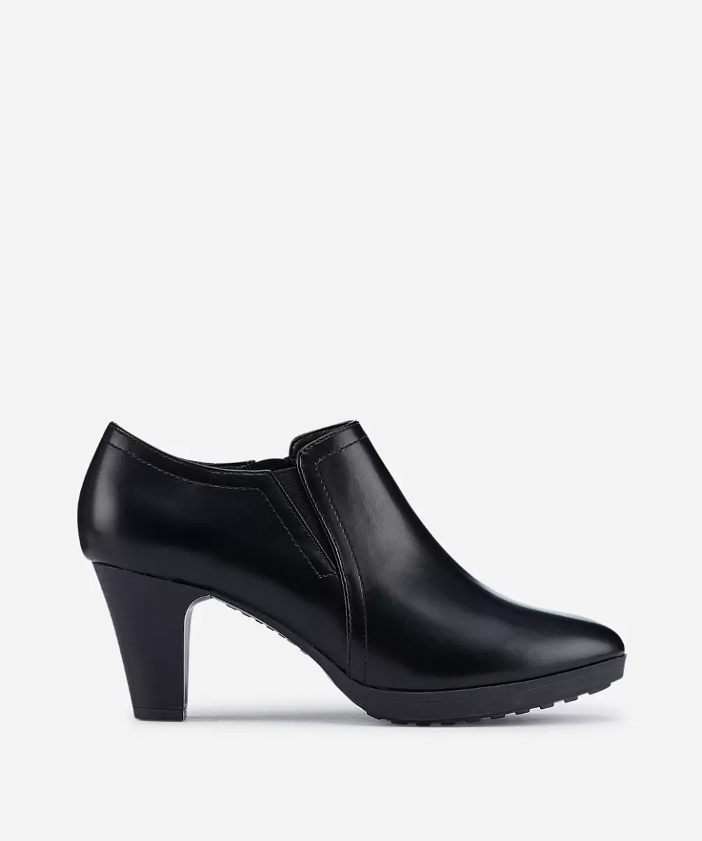 Mujer Tobillero Tacón Efecto Negros Zapatos De Tacón Marypaz - 1