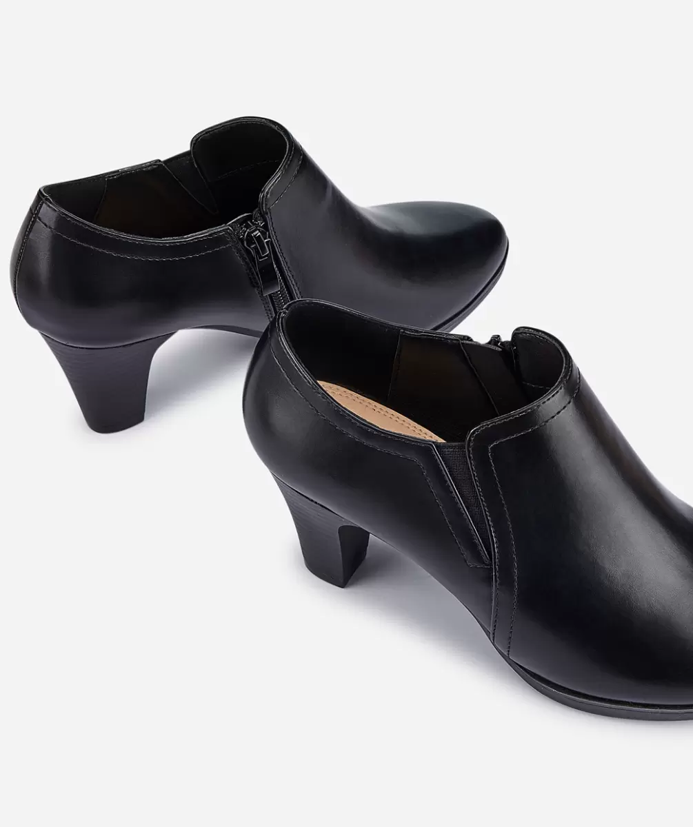 Mujer Tobillero Tacón Efecto Negros Zapatos De Tacón Marypaz - 3