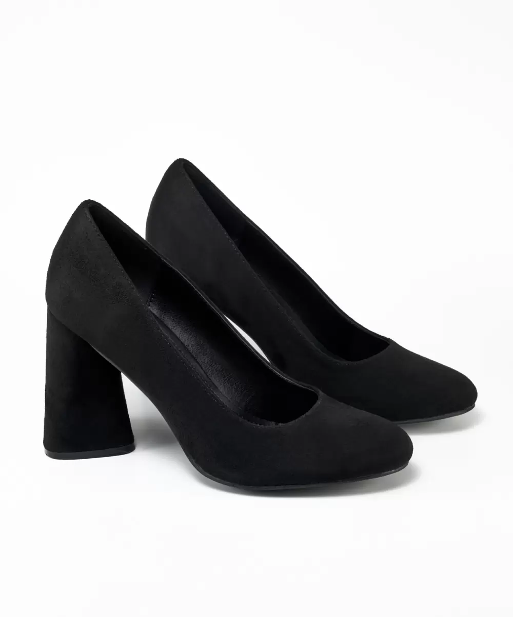 Tacón Forma Irregular Efecto Negros Marypaz Mujer Zapatos De Tacón - 1