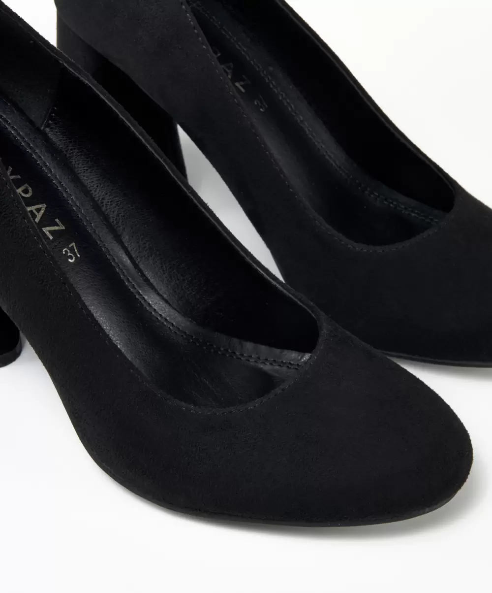 Tacón Forma Irregular Efecto Negros Marypaz Mujer Zapatos De Tacón - 2