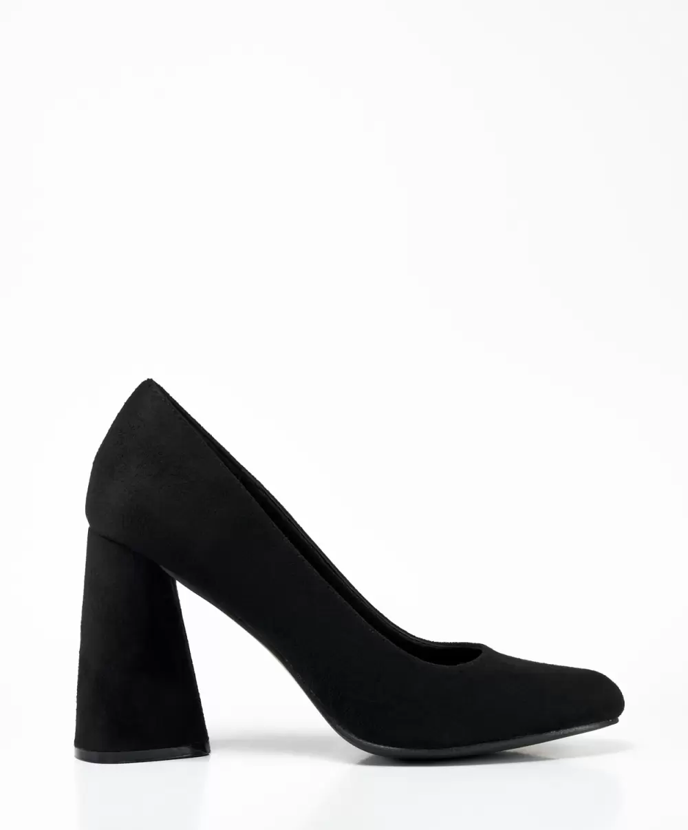 Tacón Forma Irregular Efecto Negros Marypaz Mujer Zapatos De Tacón