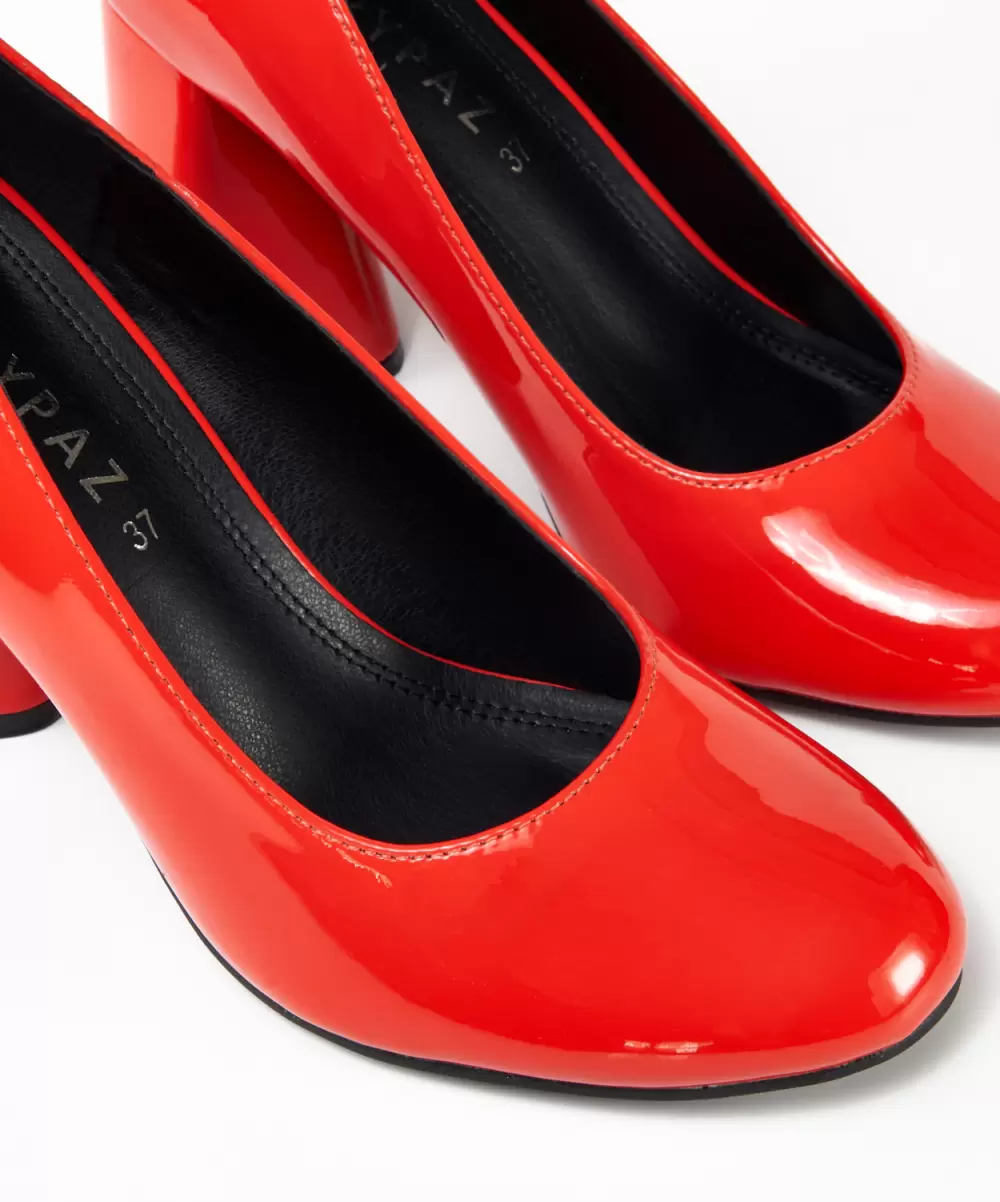 Tacón Forma Irregular Efecto Mujer Rojos Marypaz Zapatos De Tacón - 2