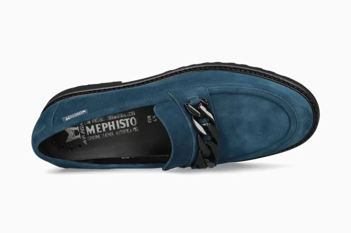 Zapatos Mujer Mephisto Salka Salida Azul Pavo Real - 1