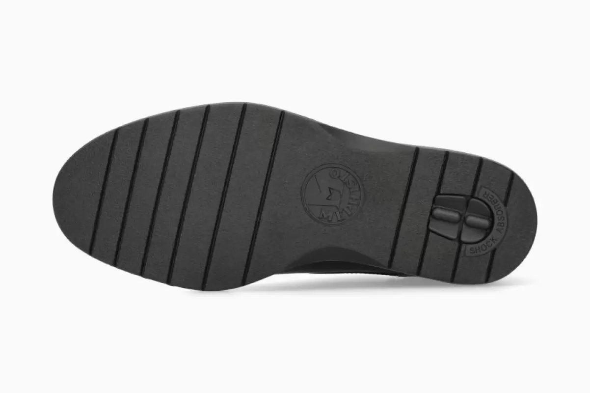 Mephisto Zapatos De Traje Hombre Diseño Negro Falco - 3