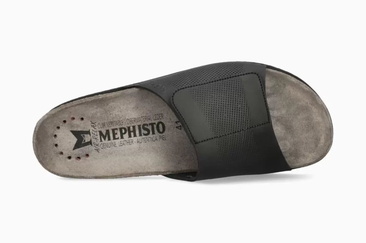 Nilton Diseño Sandalias Con Plantilla De Corcho Hombre Negro Mephisto - 1