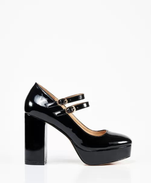 Mujer Marypaz Negros Zapatos De Tacón Mercedes Tacón Plataforma Efecto
