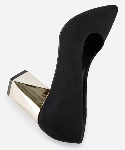 Marypaz Salón Tacón Asimétrico Efecto Mujer Zapatos De Tacón Negros