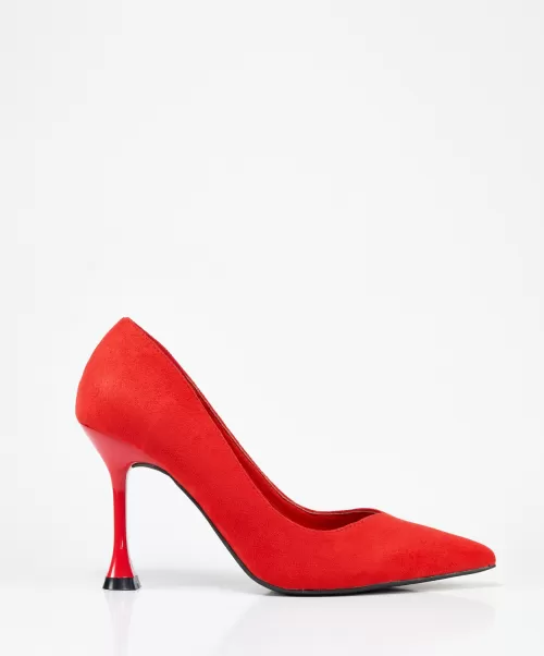 Rojos Mujer Salón Tacón Chupete Efecto Marypaz Zapatos De Tacón